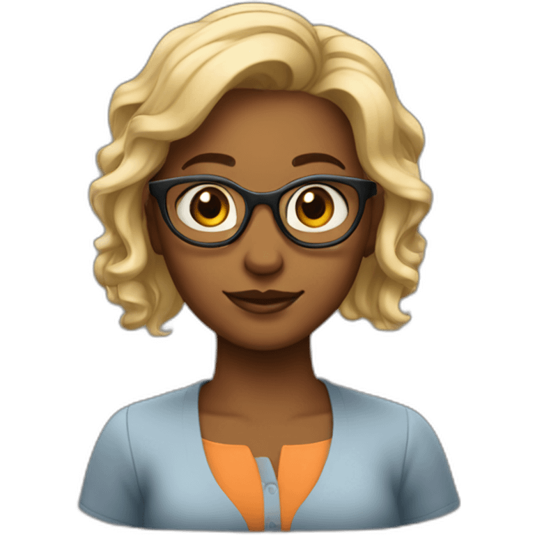 librarian girl shor hair emoji