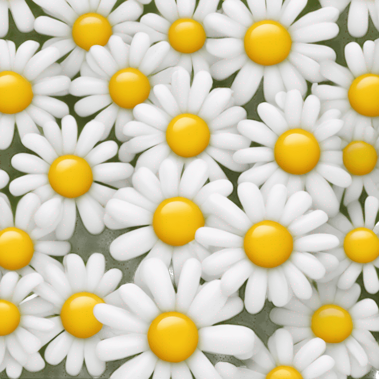 a white camomile with a yolk in the middle of it emoji