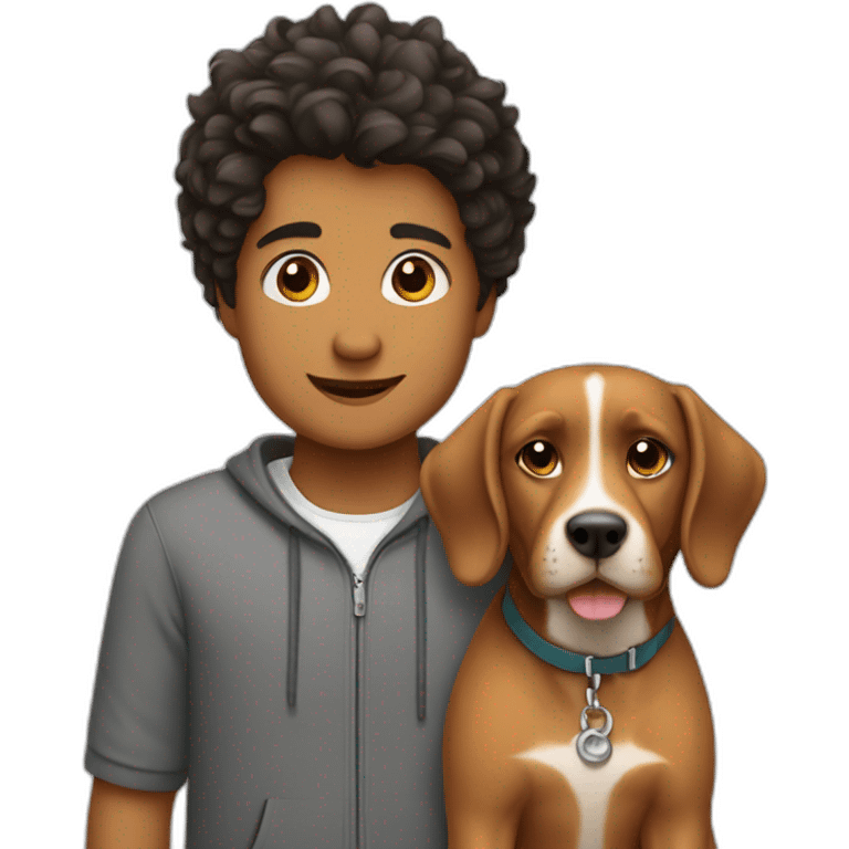 A boy name manish with a dog emoji