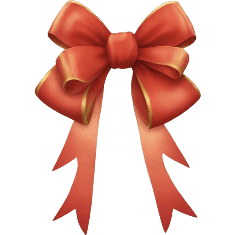 Christmas color bow emoji