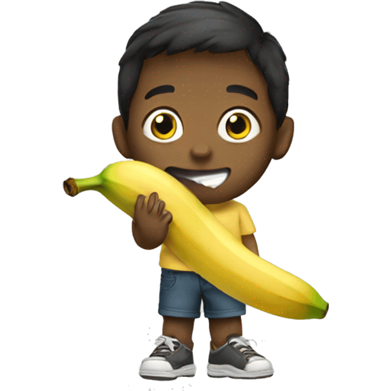 BOY EATING BANANA  emoji