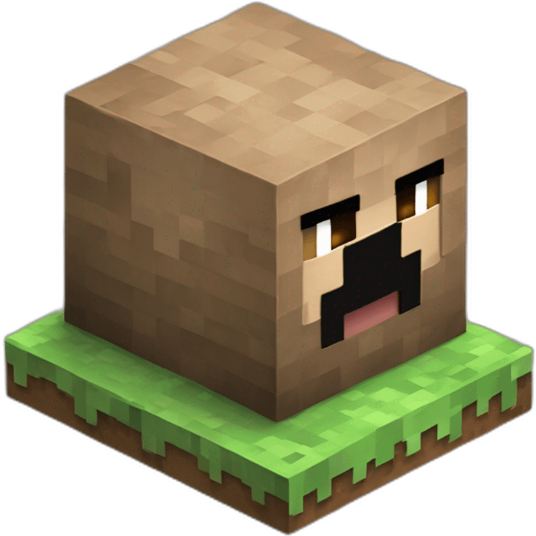 Minecraft Steve whith a dirt block emoji