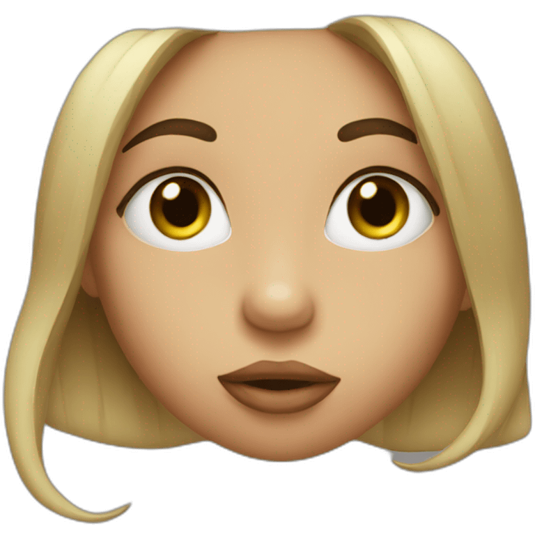 A girl kissing  emoji