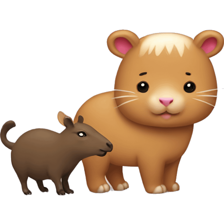 hello kitty and capybara  emoji