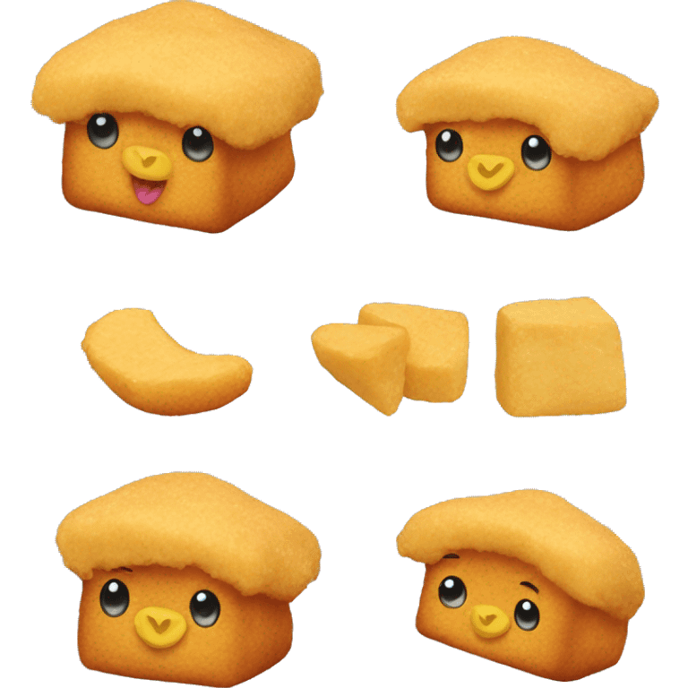 One Happy chicken nugget emoji