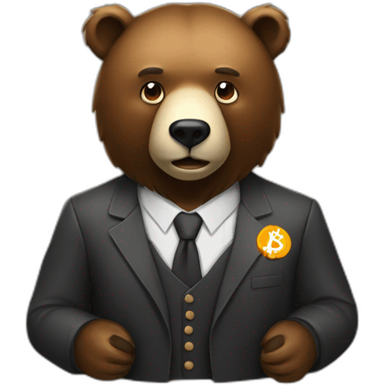 The bear in bitcoin emoji