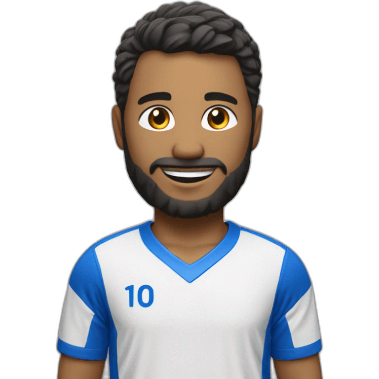 Joueur de handball maillot bleu manche courte numéro 10 emoji