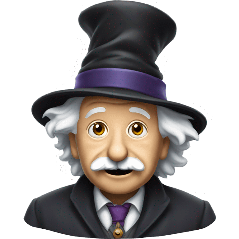 Albert Einstein in a wizard's hat emoji