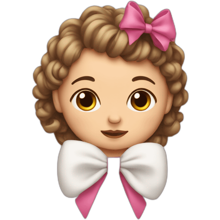 The newborn with a bow. emoji