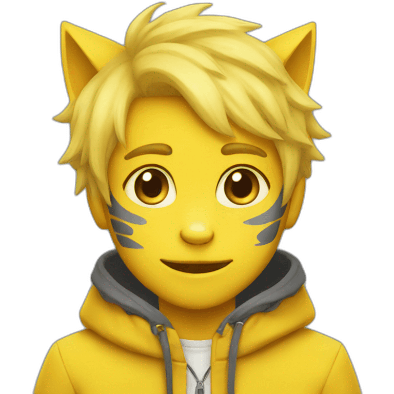 Yellow catboy emoji