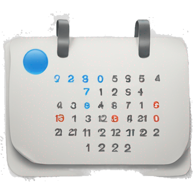 Minimalist calendar icon emoji