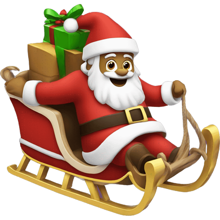 santa on his sleigh emoji