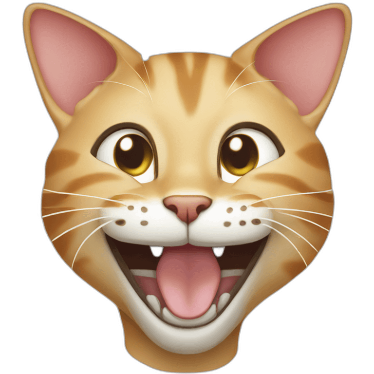 Oriental cat laughing emoji