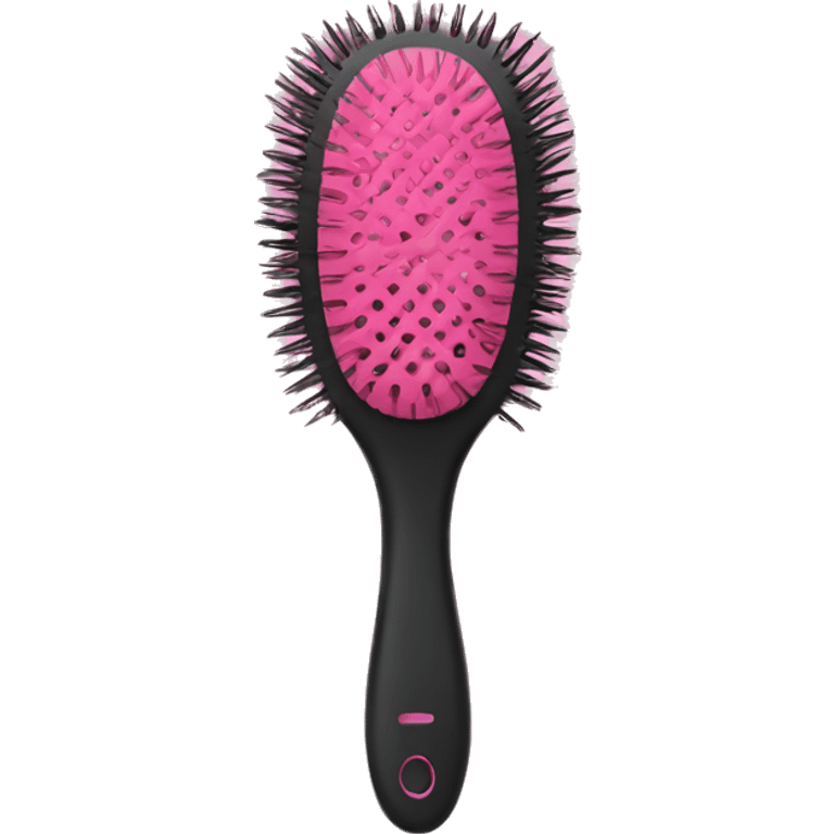 pink hairbrush  emoji