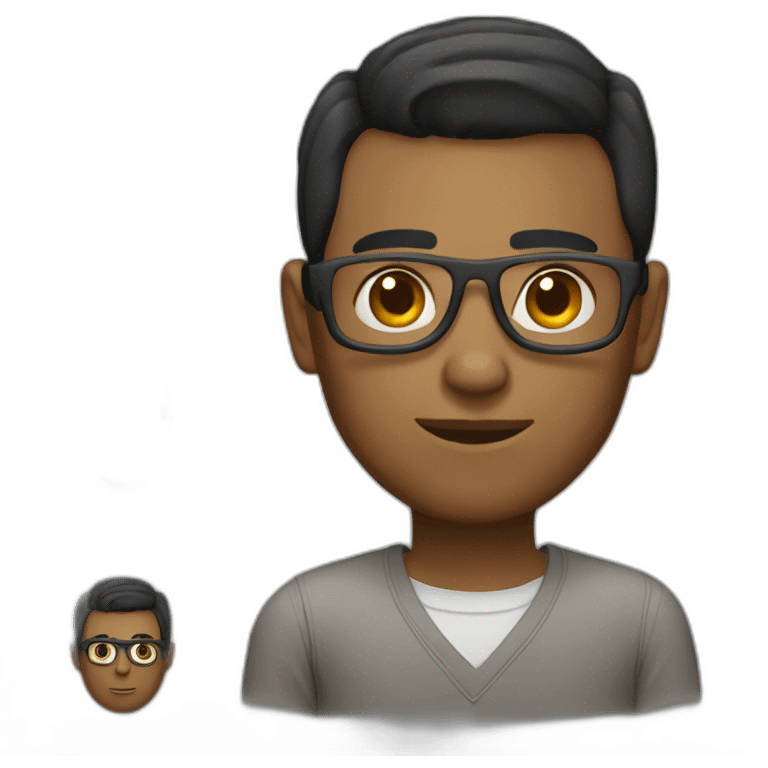 Programmer with dark fade haircut emoji