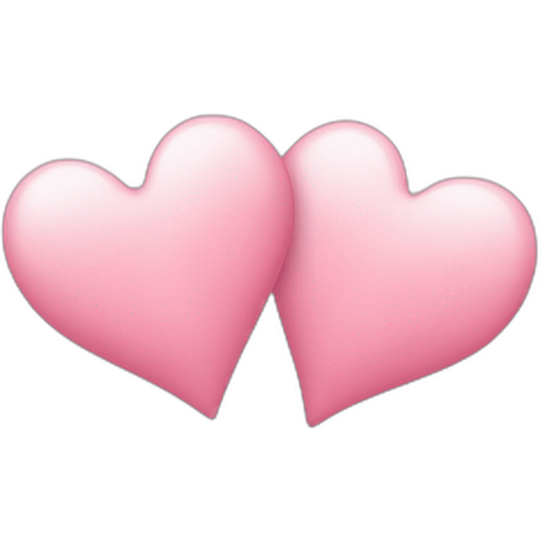 two pastel pink hearts emoji