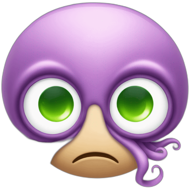 Cute kraken eyes close meditate emoji