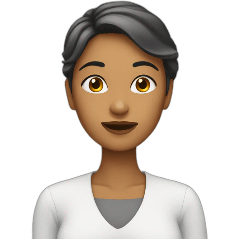 woman having insights emoji