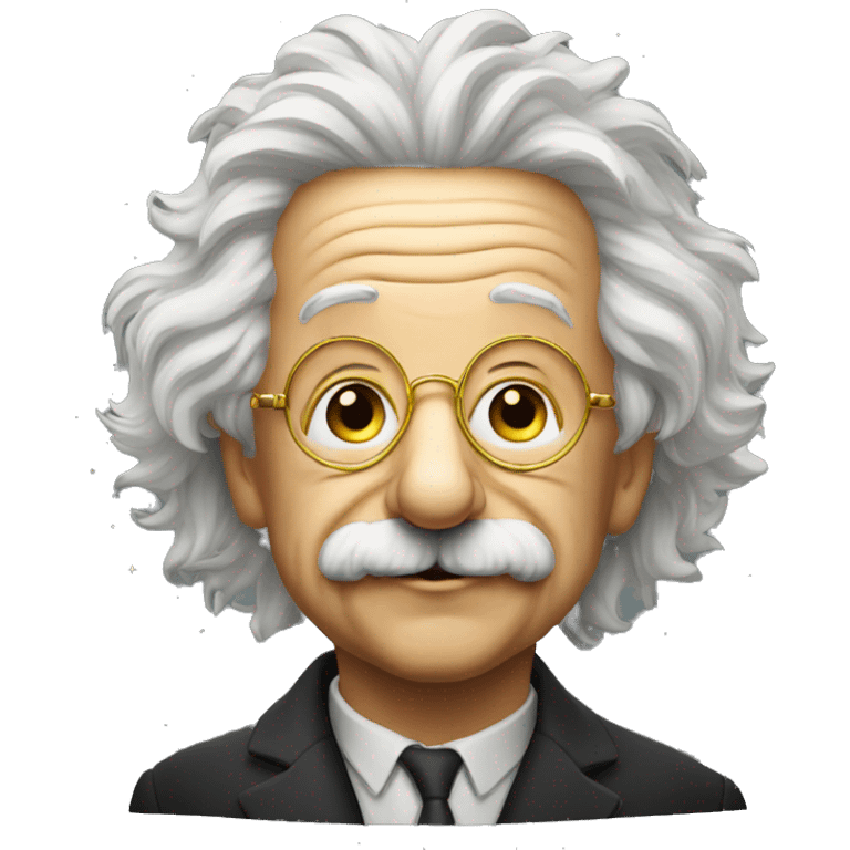 albert einstein with golden stars eyes glasses emoji