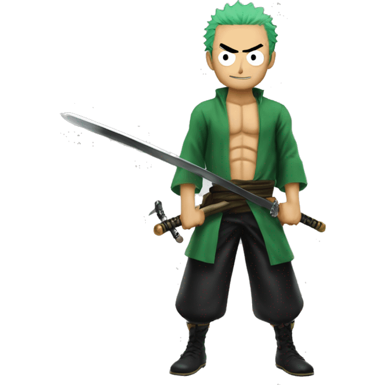 adult one zoro of one piece with sword emoji