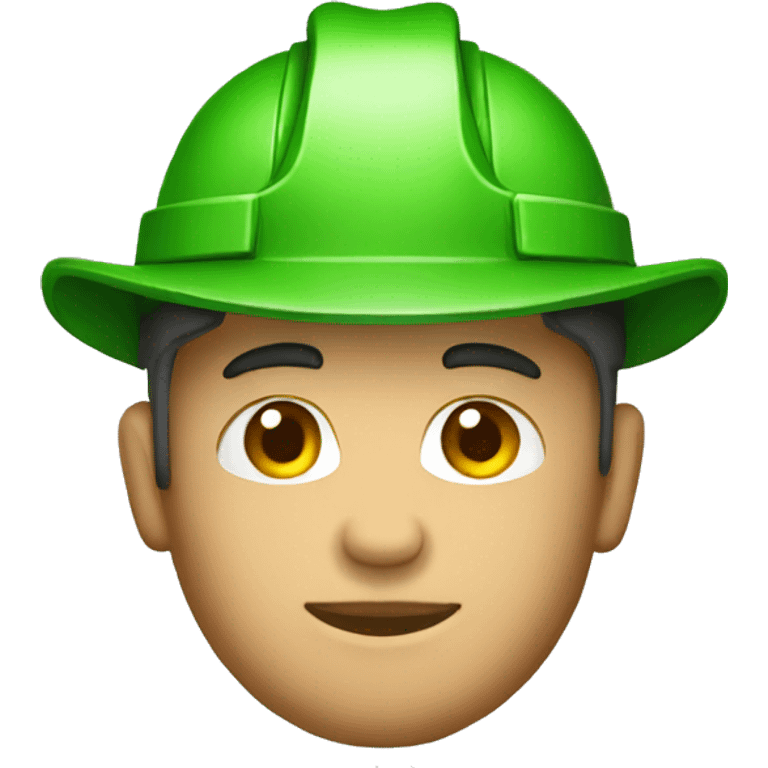 miner green hat emoji