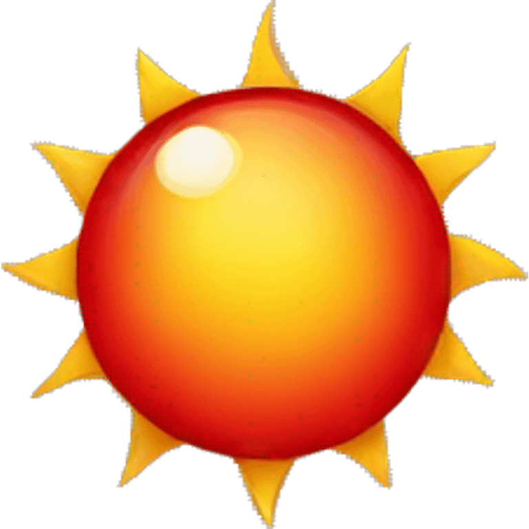 Red round sun emoji