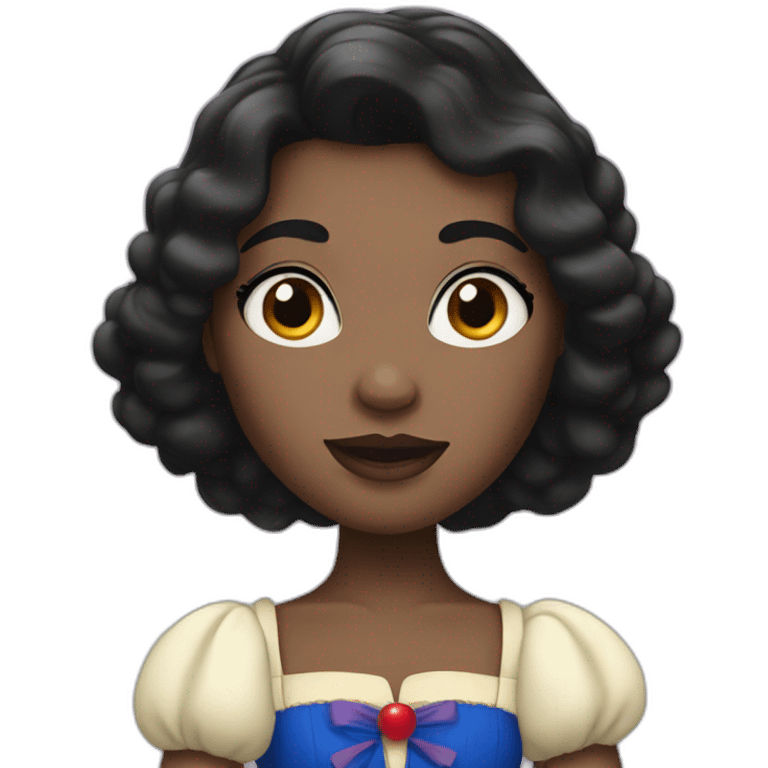 Snow white with black skin emoji