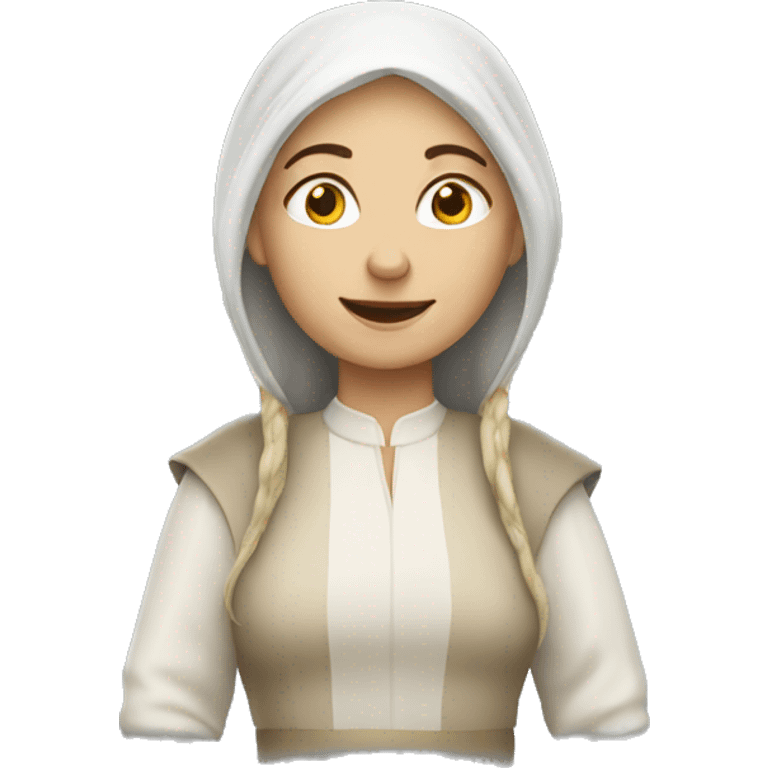 white medieval woman rich emoji