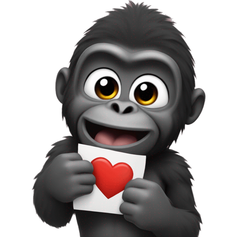 heart in gorilla's hand emoji