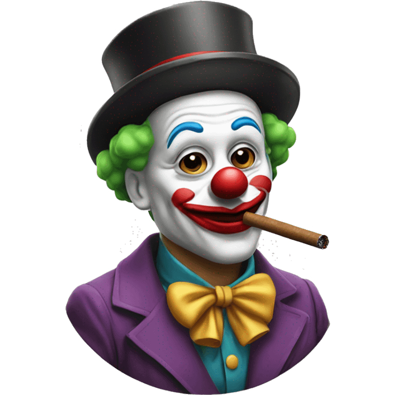 Clown smoking cigar  emoji