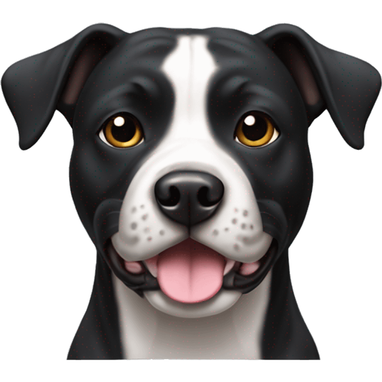 Black staffordshire bullterrier dog emoji