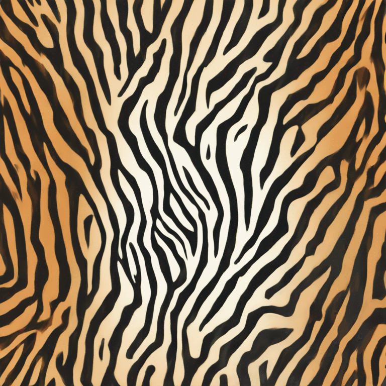 Zebra with tiger skin emoji