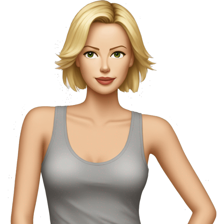 charlize theron wearing tank top emoji