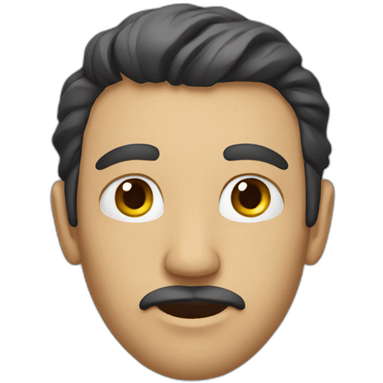 Man with beak instead of mouth emoji