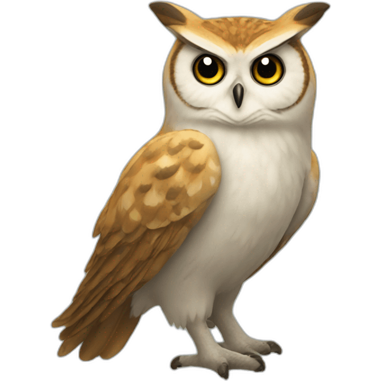 Hibou sur chat emoji