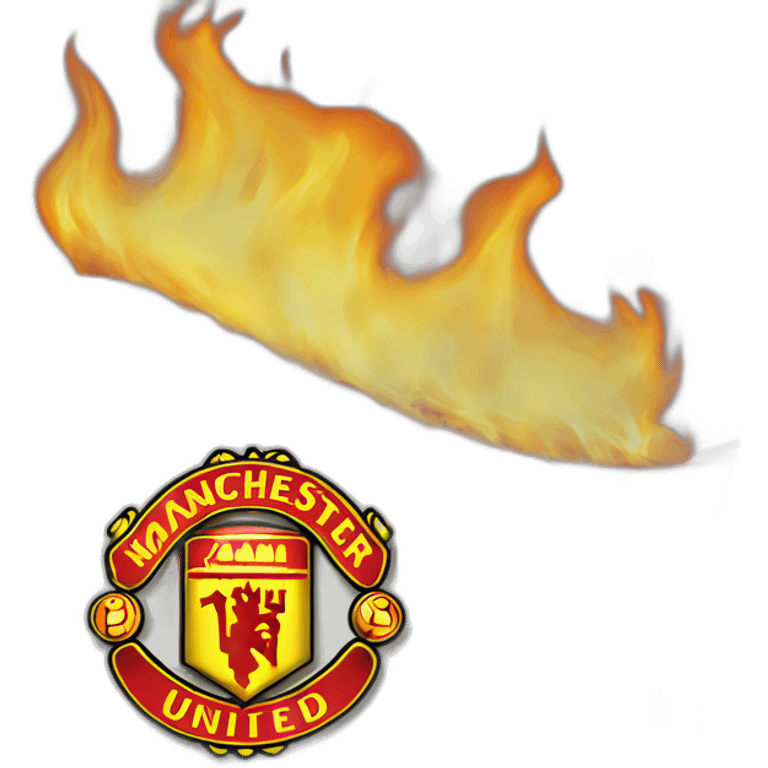 Manchester United flag burning emoji