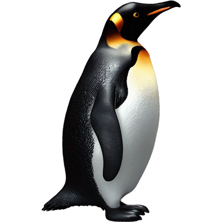 Penguin staring into sunset emoji