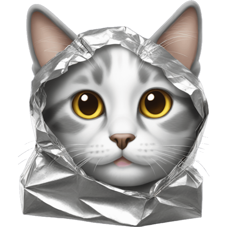 cat wearing tinfoil  emoji