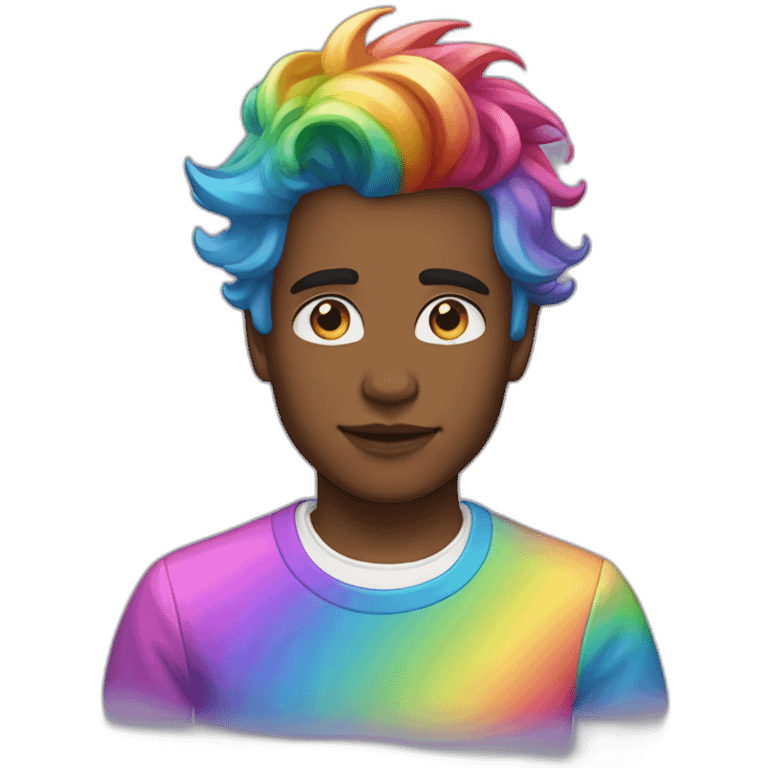 Posh-boy-with-rainbow-unicorn-hair emoji