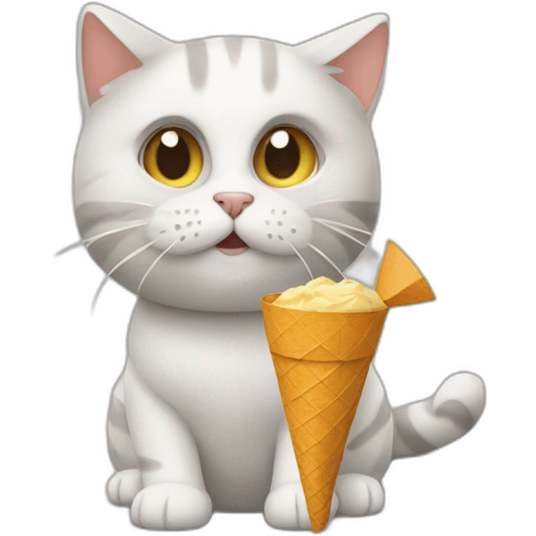 cat with a cone on emoji