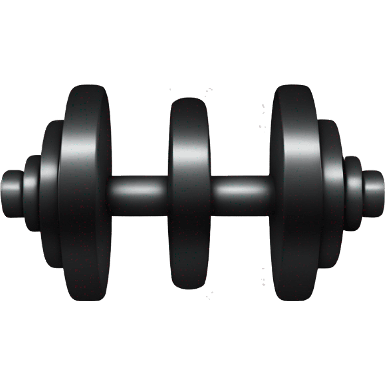 Black dumbbell emoji