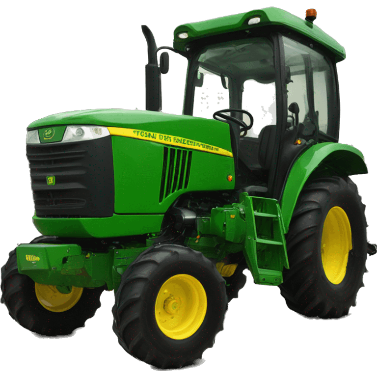 Tracteur vert John deere avec lame avant  emoji