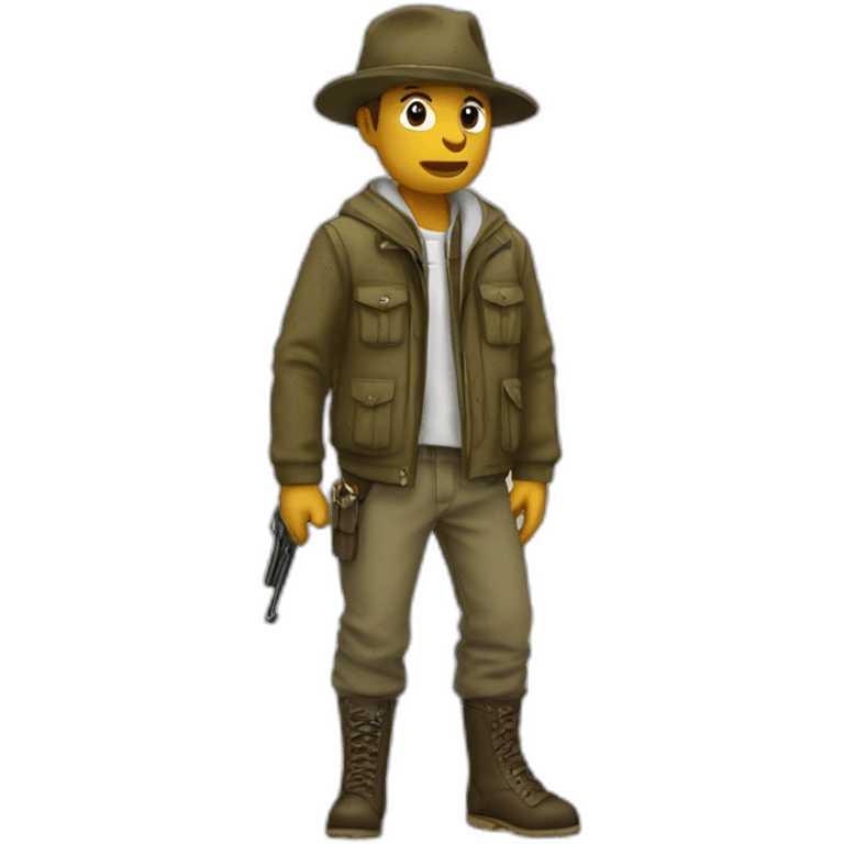 Rappeur en tenue de chasse emoji