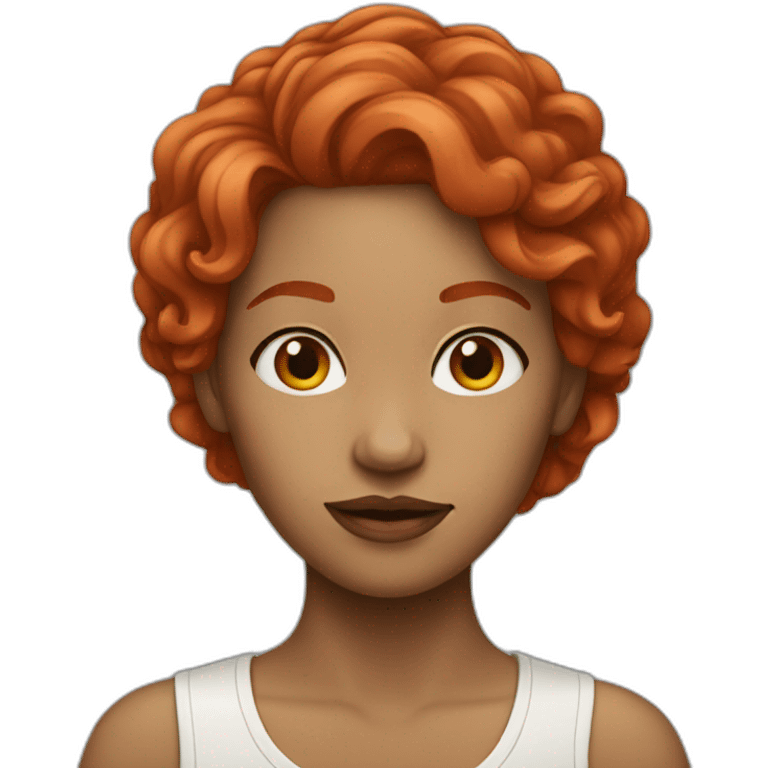 Red haired female artist emoji