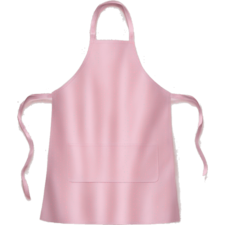 Realistic isolated light pink kitchen apron  emoji