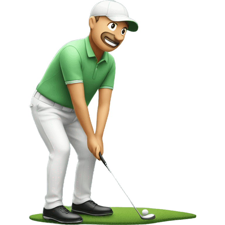 Golfer putting  emoji