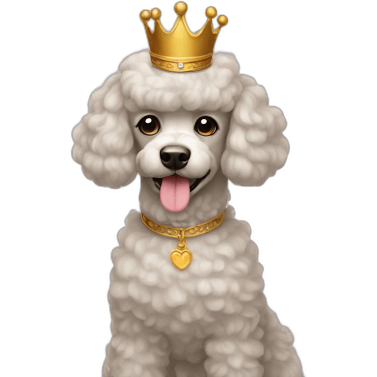 Royal poodle emoji