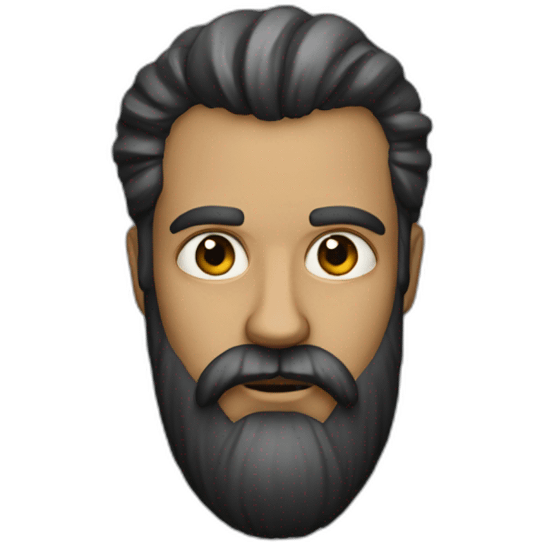 noir barbu emoji