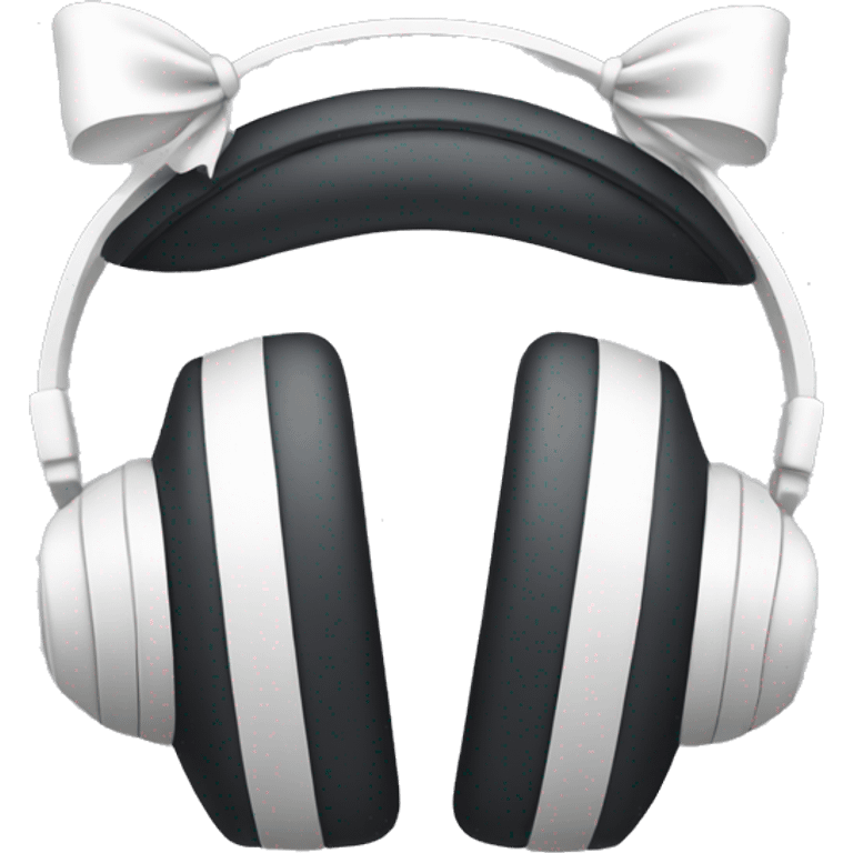 Headphones with two white bows in each side emoji