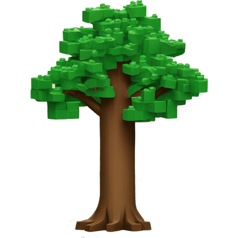 Tree with Lego style emoji